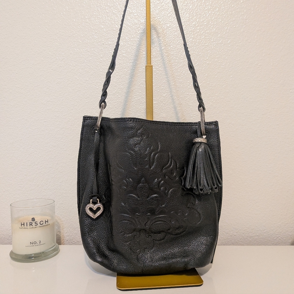 Brighton Medium Black Leather Bag